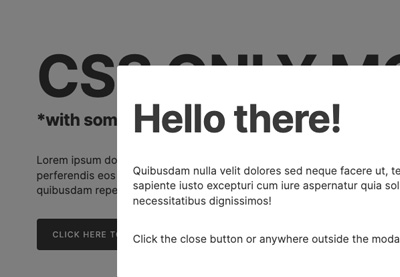 What is a modal? And how to build a CSS-only Modal