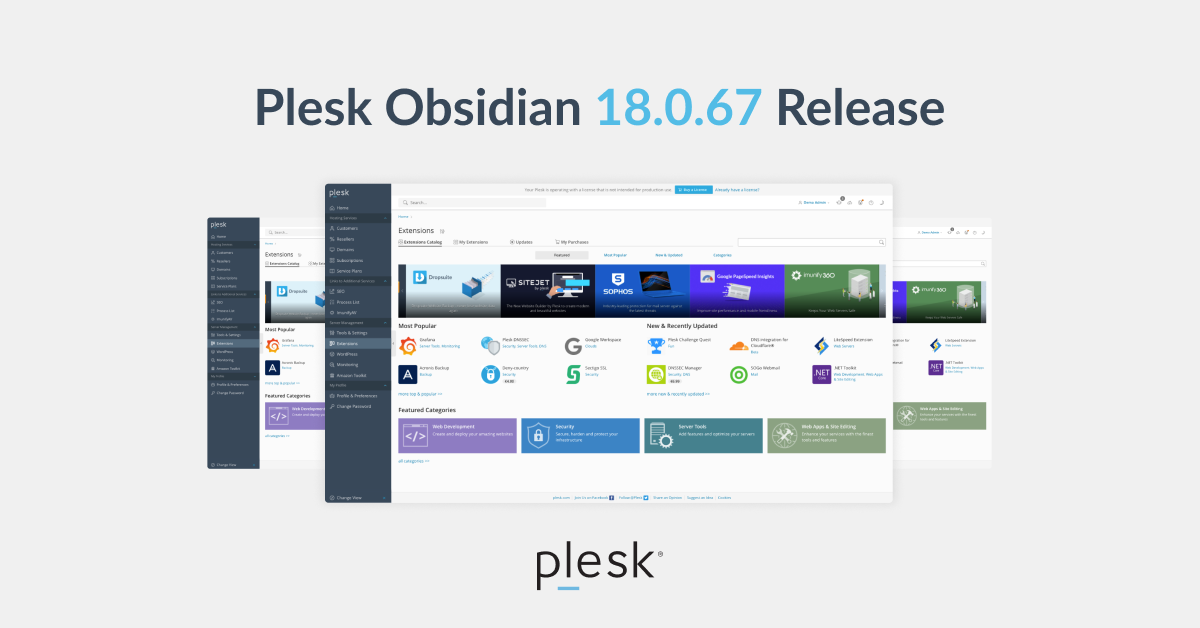 Plesk Obsidian 18.0.67 Has Arrived!