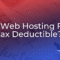 Are Web Hosting Fees Tax Deductible?